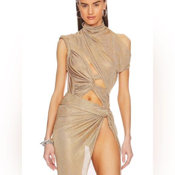 LaQuan Smith Hand Drapped Geometric Bodysuit - Picture 6 of 9